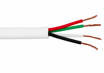 4 Core Copper White Speaker Cable With a Low Smoke Jacket
