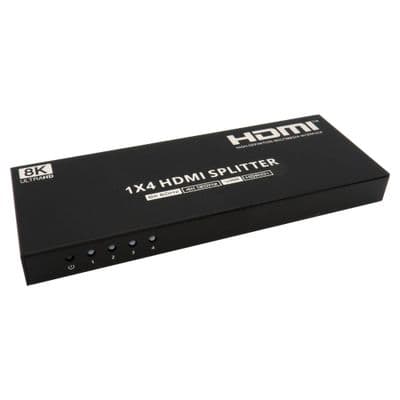 4 Port 8k HDMI Splitter - 8k @ 60Hz / 4k @ 120Hz