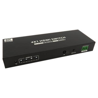 4 Port HDMI Switch - HDMI 2.1 (8k @ 60Hz) With Remote Control