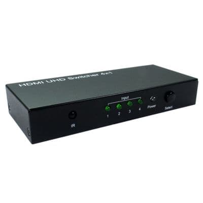 4 Port HDMI Switch -  Intelligent Switching and 4k
