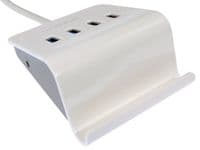 4 Port USB3.0 Hub with Stand, Rapid Charging and OTG - White | Cables4all
