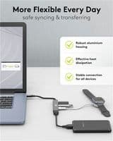 3 Port USB 3.0 Hub With SD Card Reader - Type C to 3x USB A (USB 3.0) | Cables 4 ALL