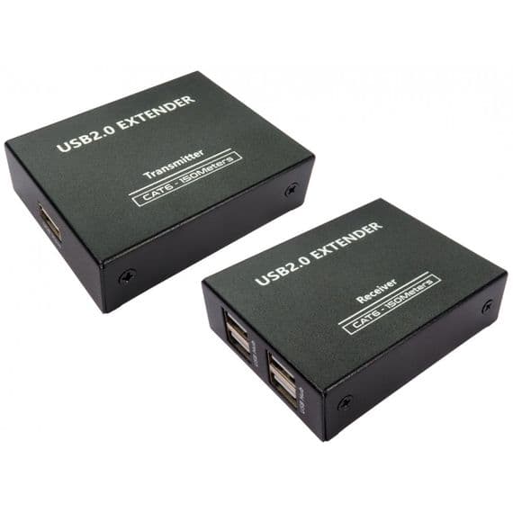 4 Port USB Over Ethernet Extender / Extends USB transmission up to 150m | Cables 4 ALL