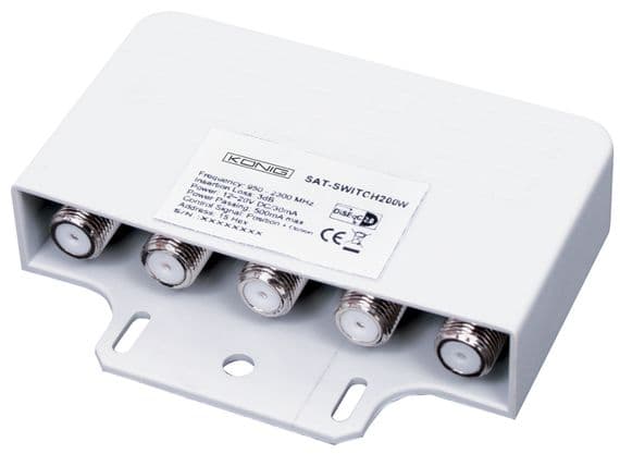 4 Way DiSEqC Switch - 4 LNB's or Satellite Dishes to one Satellite Receiver | Cables 4 ALL