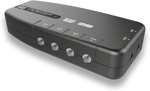 4 Way Satellite Signal  Splitter / Distributor Booster  | Cables 4 ALL