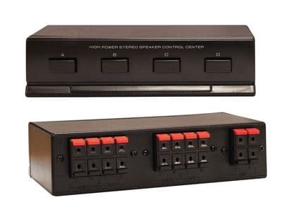 4 Way Speaker Switch - Connects 4 Pairs Of Speakers