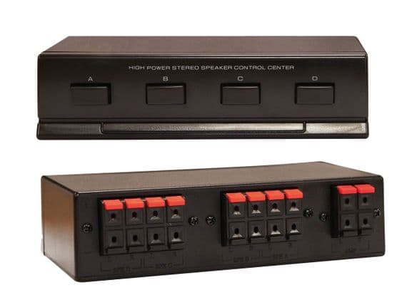 4 Way Speaker Switch - Connects 4 Pairs Of Speakers | Cables 4 ALL