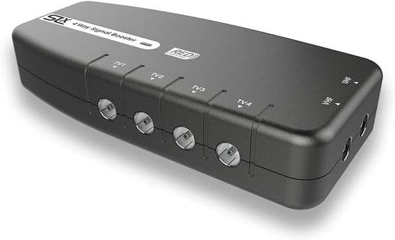 4 Way TV Aerial Booster / Splitter - Amplified | Cables 4 ALL