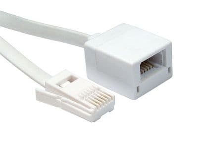 5m BT Extension Cable - Flat Cable (White) - 6 Way