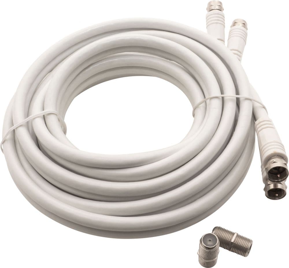 5m RG6 Twin Satellite Extension Cable (Kit) Cables 4 ALL