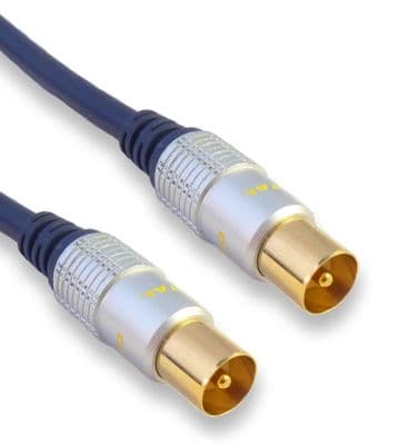 5m Tv Aerial Lead - High Quality Cable Male to Male