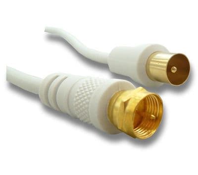 5m TV Aerial to F Connector Cable - Gold Plated