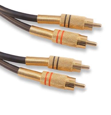 5m Twin RCA Phono Leads - Double Shielded Premium Range