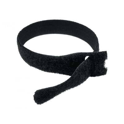 5x Black Velcro Cable Ties - 200mm x 12mm