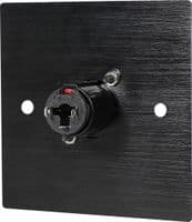 6.35mm Jack  Metal Wall Plate - Black 1/4 Jack Faceplate | Cables 4 ALL