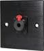6.35mm Jack  Metal Wall Plate - Black