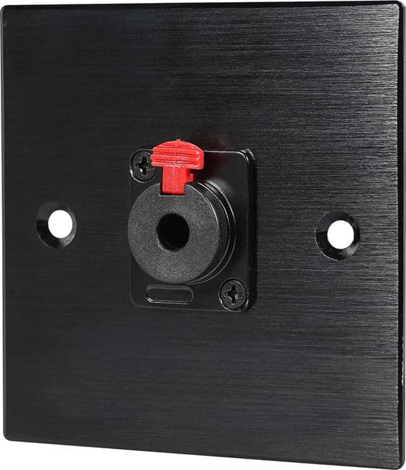 6.35mm Jack  Metal Wall Plate - Black 1/4 Jack Faceplate | Cables 4 ALL