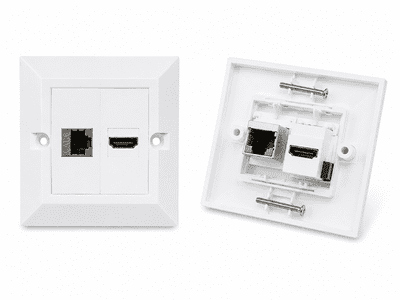 8K HDMI and Ethernet Wall Plate - Easy Connect