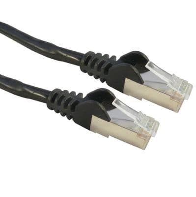 Short 25cm CAT6 Black FTP Pure Copper Network Cable - 0.25m
