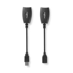 Active USB A-A Male to Female Extension Lead up to 50m (Via CAT5 / CAT6)