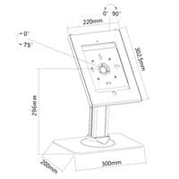 white Anti-Theft Countertop Stand For iPad (White)