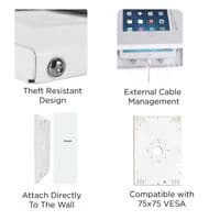 Anti-Theft iPad Wall Mount / Enclosure (White) | Cables4all