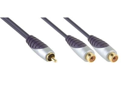 Bandridge Premium SAL4500 Subwoofer RCA Adapter Lead (0.2m)