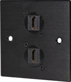Black AV / HDMI Wall Plates