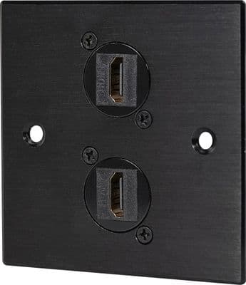 Black AV / HDMI Wall Plates