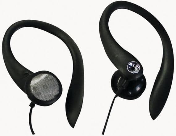Black Clip on Earphones / Headphones - Sports, Running Cycling Waling | Cables4all