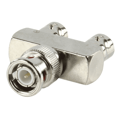 BNC Goalpost Adapter / BNC Male to 2x BNC Female