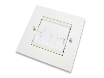 Brush Wall Plate with White Brush (1 Gang and 2 Gang)