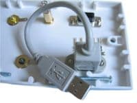 Computer Connection Wall Plate With USB