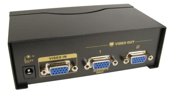 DDC Compatible SVGA Video splitter 1 into 2 (450 Mhz) | Cables4all