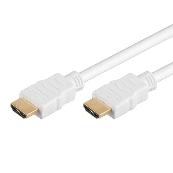 White HDMI Cable 3m High Speed Cable with Gold Contacts | Cables4all