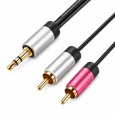 Deluxe Aluminium Series 7.5m 3.5mm Jack to RCA Phono Cable