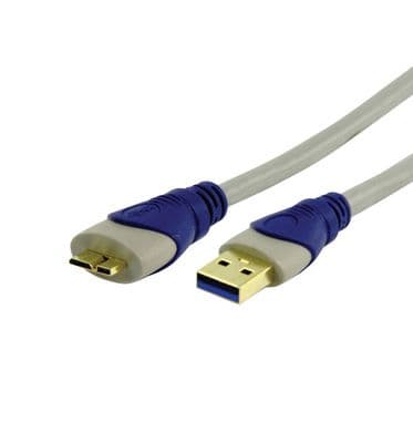 Deluxe Micro USB 3.0 Cable - USB A Male to Micro B Male Lead 1.8m