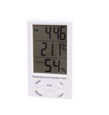 Digital Thermometer, Hygrometer (Humidity) and Clock