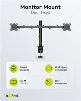 Dual Monitor Desk  Mount Stand - Monitor Arm For 2 Monitors | Cables 4 ALL