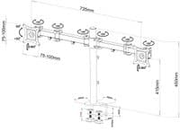 Dual Monitor Desk Stand - Monitor Arm (2 Monitors) | Cables 4 ALL