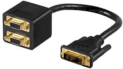 DVI-I to 2 x VGA Splitter / Converter