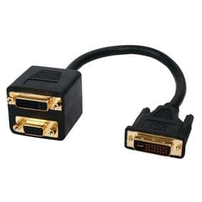 DVI-I to DVI-I + VGA Splitter / Converter