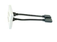 2 Way HDMI Wall Plate - No Soldering Twin HDMI Faceplate | Cables4all