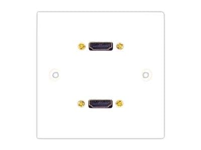 Easy Connect Twin HDMI Wall Plate - No Soldering HDMI Faceplate