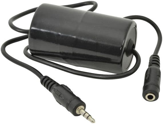 Ground Loop Isolator 3.5mm Jack Plug to 3.5mm Socket | Audio Hum Eliminator