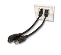 HDMI 4k and USB 3.0 Wall Plate - Easy Connect |  Cables 4 ALL