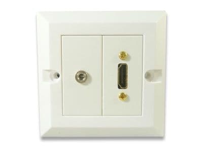 HDMI And 3.5mm Jack Wall Plate