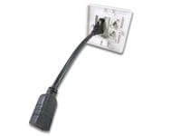 HDMI and F Connector Wall Plate - Satellite and TV Aerial F Socket Faceplate | Cables4all