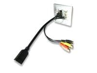 HDMI and RCA AV Wall Plate - Quick Connect | Cables4all