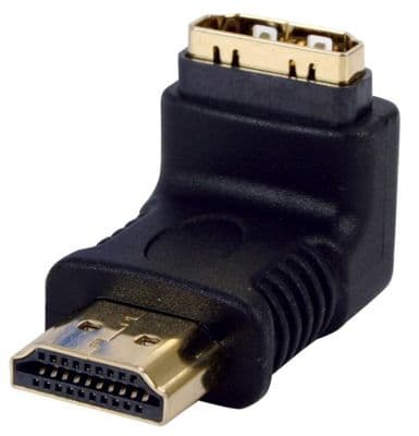 HDMI R/A Coupler - Male to Female with Gold Plated Connectors